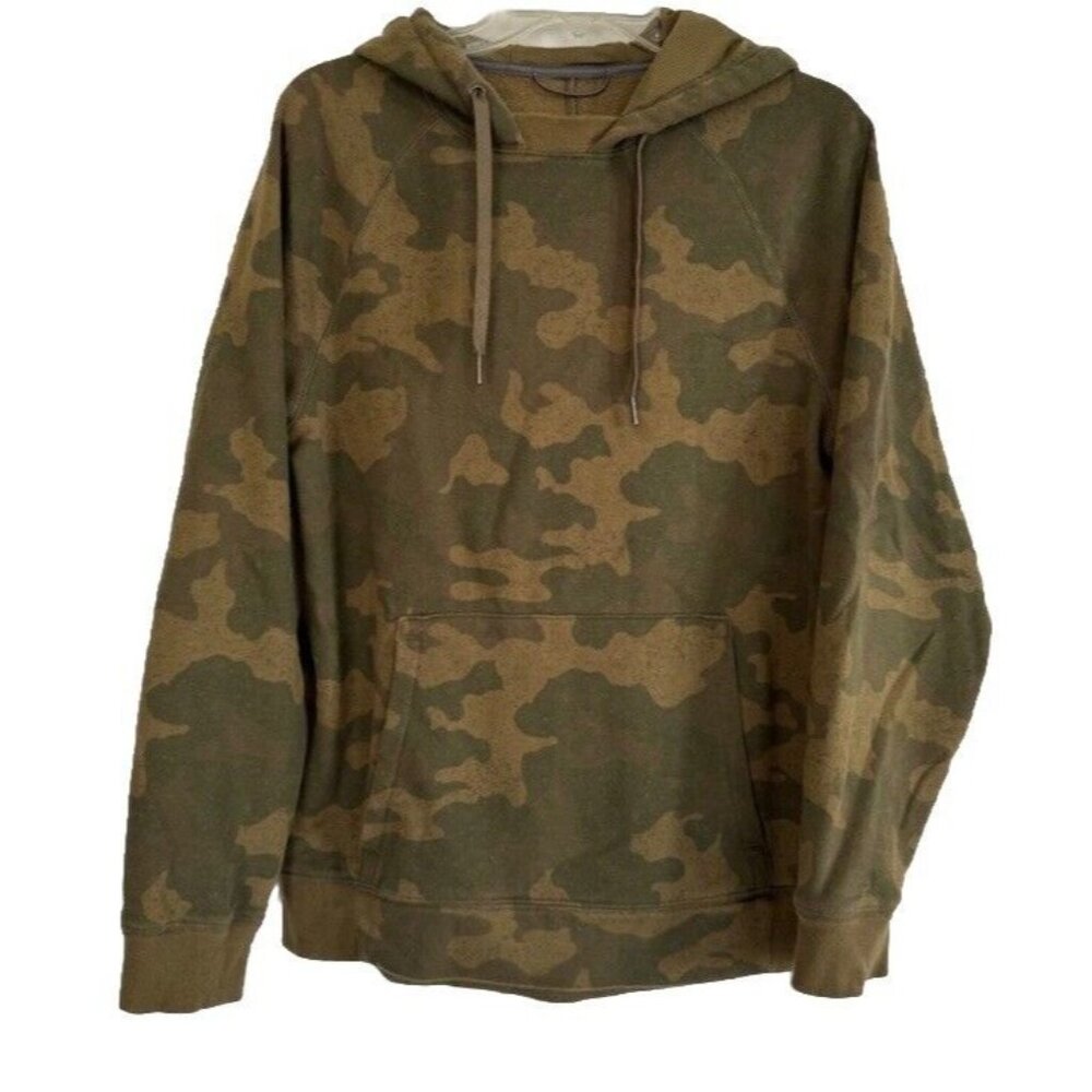 Men's Fleece Camo Print Pullover Hoodie Size Small- All In Motion Nwt 24